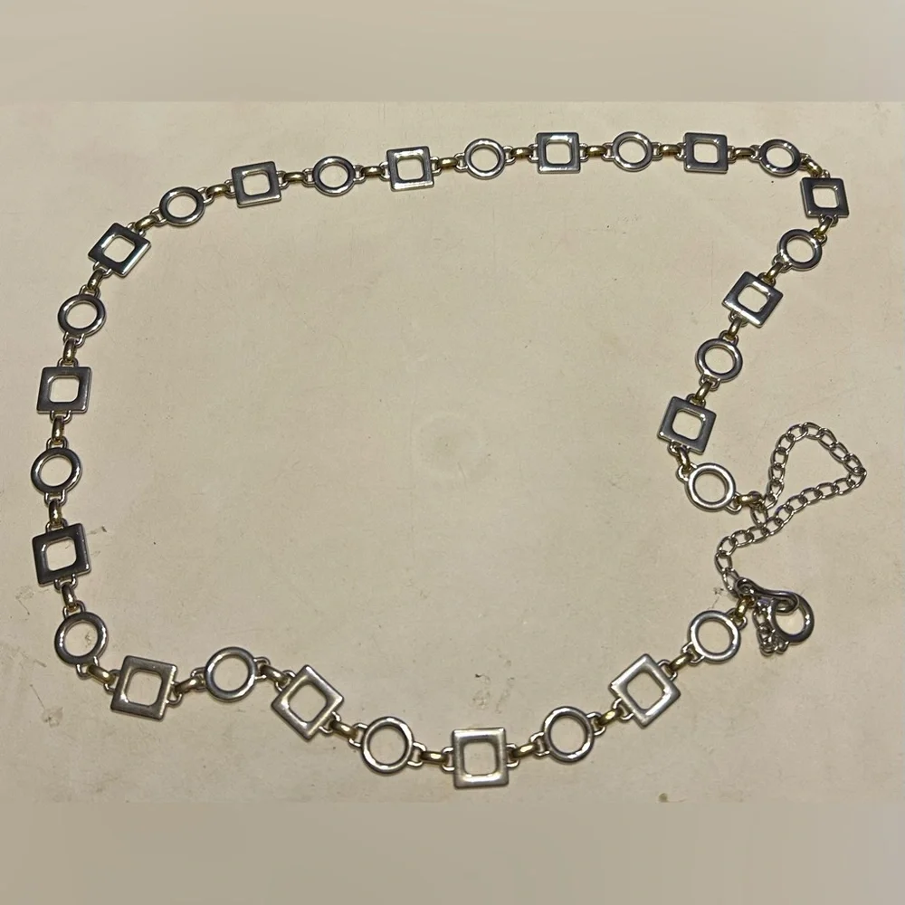Women’s silver & gold tone belt size XL